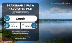 PRAKIRAAN CUACA 21 OKT Wilayah Pati Masih Kemarau, Terpantau Prakiraan Cuaca Esok Hari Cerah-berawan
