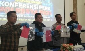 Foto : Konferensi Pers di Polresta Pati. (Sumber. Mitrapost.com/ Ilham)