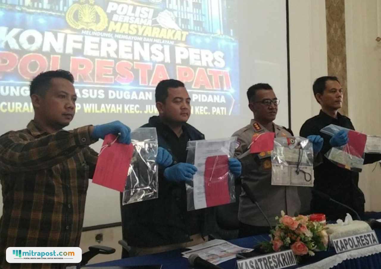Foto : Konferensi Pers di Polresta Pati. (Sumber. Mitrapost.com/ Ilham)