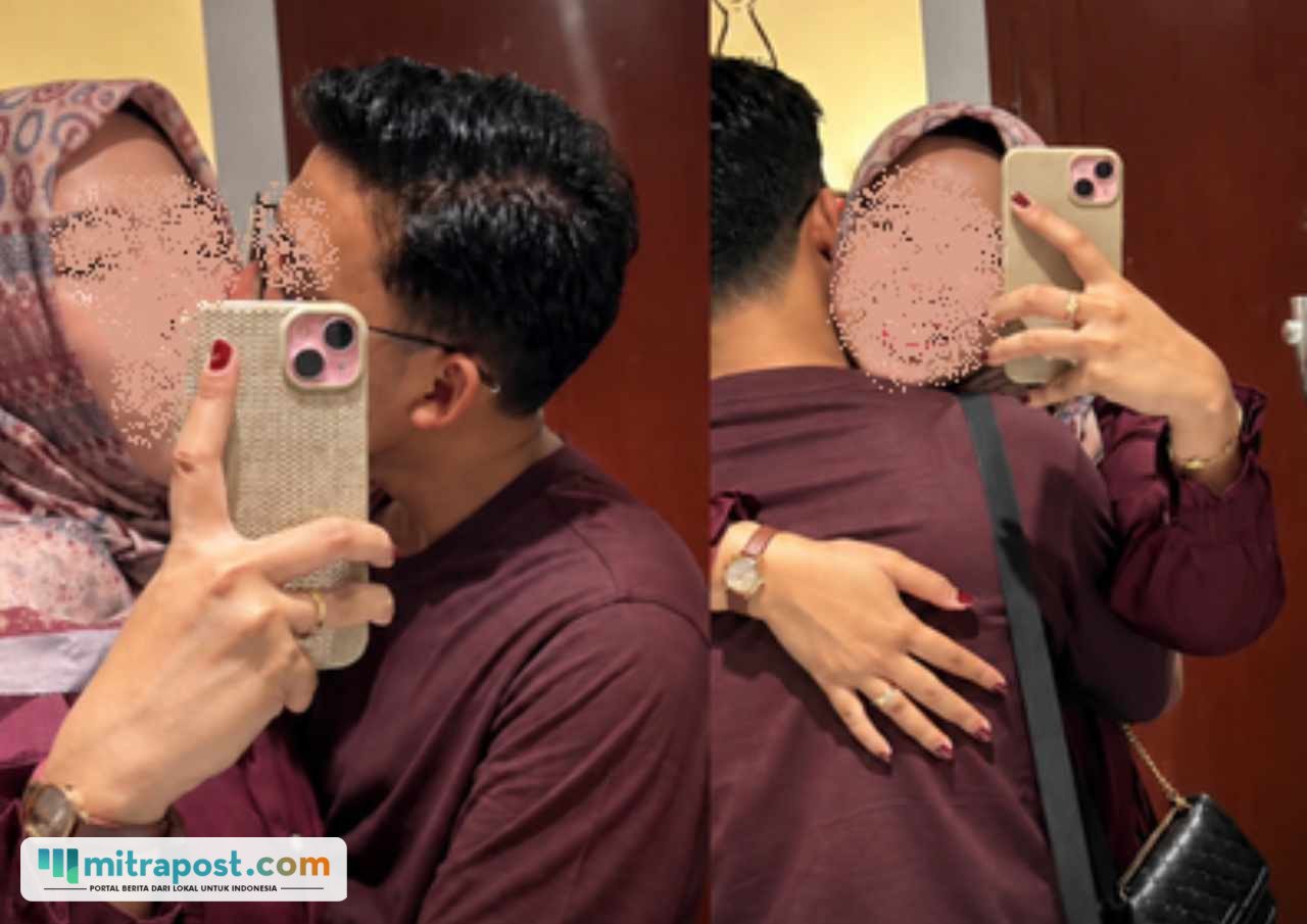 Wanita Anggota Satpol PP Tegal yang Viral Ciuman /tangkap layar