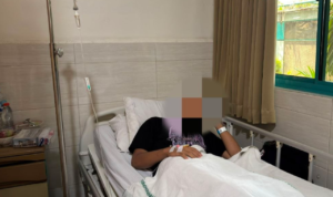 Foto : Korban berinisial D dilakukan perawatan di RS KSH Pati. (Sumber. Mitrapost.com/ Ilham)
