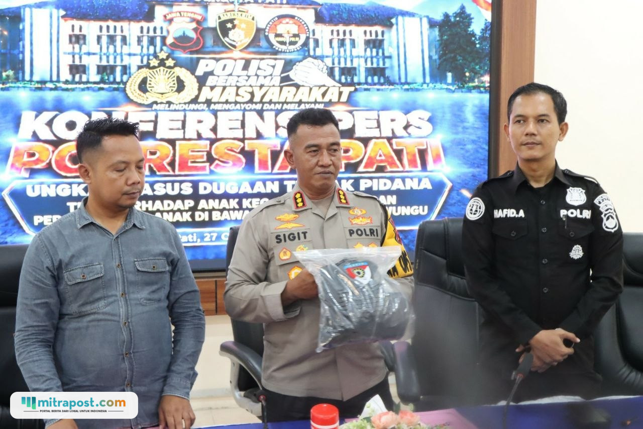 Foto : Konferensi Pers di Polresta Pati. (Dok. Humas Polresta Pati)