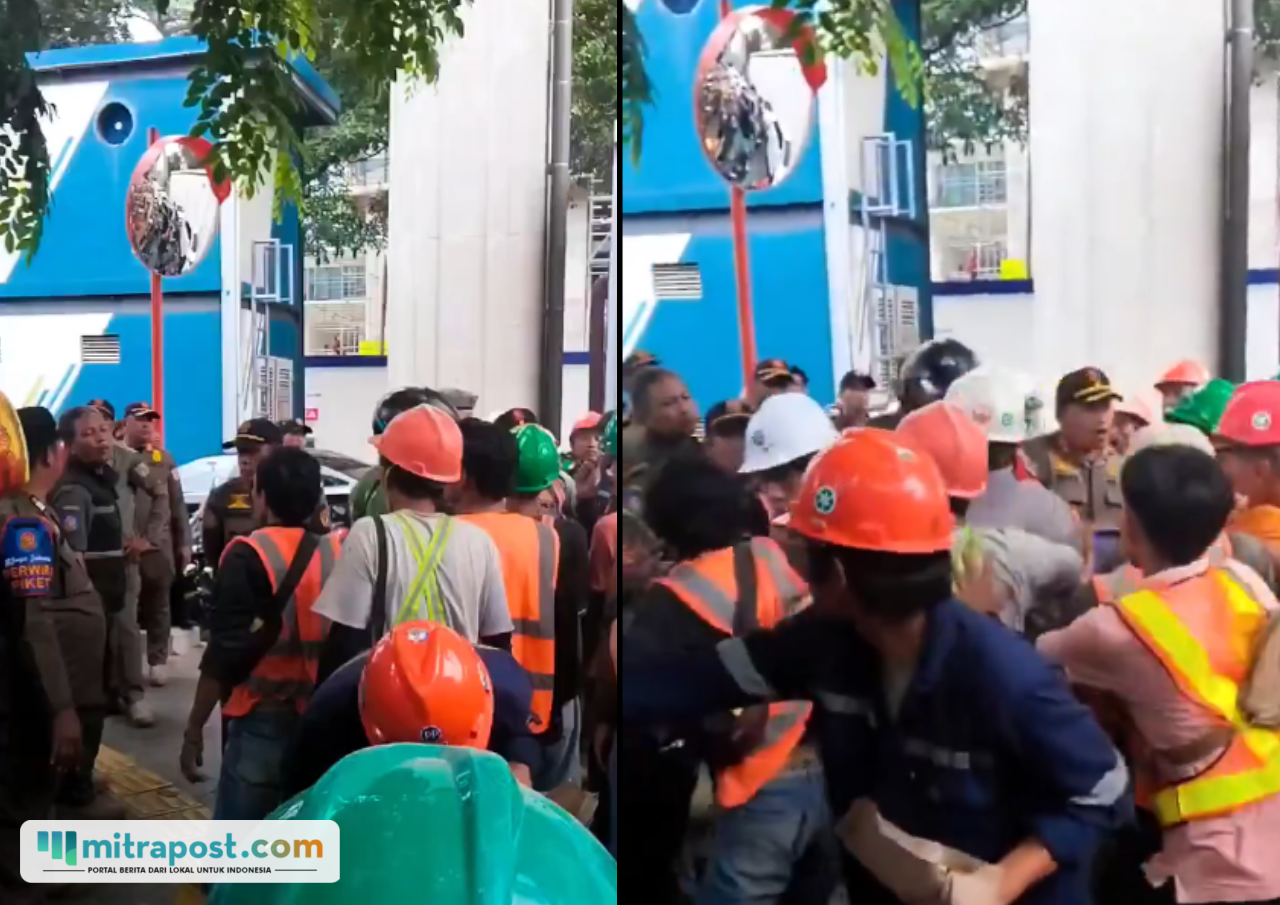 Petugas Satpol PP Dikeroyok Pekerja Proyek di Jakarta Buntut Penertiban Parkir Liar