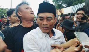 Foto : Supriyono alias Botok Koordinator AMPB saat arak di Alun-alun Simpang Lima Pati bulan Maret 2026 lalu. (Sumber. Mitrapost.com/ Ilham)