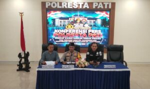 Foto : Konferensi Pers di Polresta Pati. (Sumber. Mitrapost.com/ Ilham)